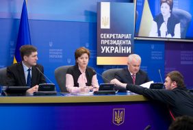 Igor Popov, Marina Stavniychuk and Igor Pukshyn