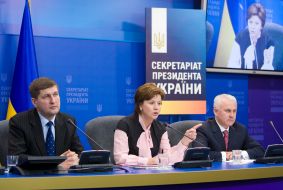 Igor Popov, Marina Stavniychuk and Igor Pukshyn