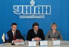 Stanislav Dubko, Oleg Aleshin and Nataliya Dotsenko-Belous