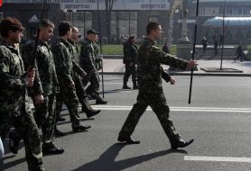 Участники акции ”Киев - территория свободная от продажной политики и хлама”