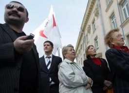 Participants of protest action