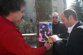 Participants of picketing of the United States Embassy
