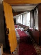 Raided corridors of Moldavia parliament building