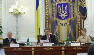 Vladimir Litvin, Viktor Yushchenko and Yulia Timoshenko