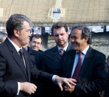 Viktor Yushchenko and Michel Platini