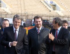 Viktor Yushchenko and Michel Platini