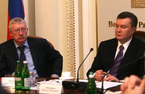 Viktor Yanukovich and Oleg Morozov