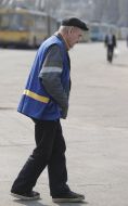 Worker of trolleybus depot