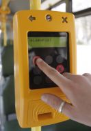 Validator with an electronic ticket-punch