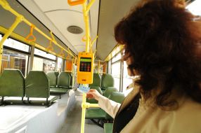 Validator with an electronic ticket-punch