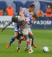 Aleksandr Aliev, Jeremy Clement and Claude Makelele