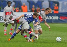 Aleksandr Aliev, Jeremy Clement and Claude Makelele