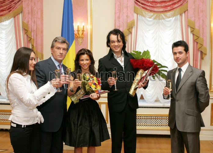 Photo Vitalina Yushchenko, Filipp Kirkorov, Viktor Yushchenko, Murat ...