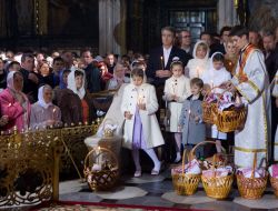 Easter divine service in St. Vladimir Cathedral