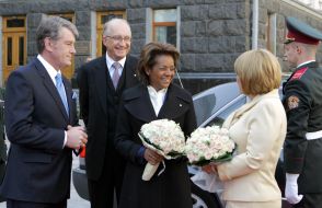 Viktor Yushchenko, Yekaterina Yushchenko, Jean-Daniel Lafond and Michaelle Jean