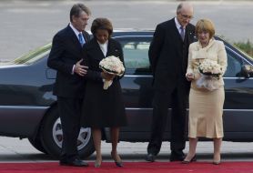 Viktor Yushchenko, Yekaterina Yushchenko, Jean-Daniel Lafond and Michaelle Jean