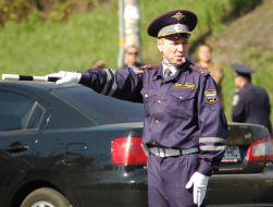 Russia State Motor Vehicle Inspectorate worker