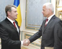 Viktor Yushchenko and Drago Kos