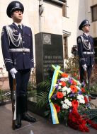 Ceremony of laying flowers to Stella to the lost guards of order on Chernobyl