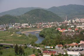 Сity perspective from Mukachevsky castle