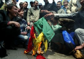 Allukrainian association ”Svoboda” supporters