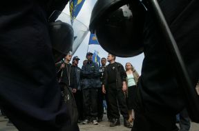 Allukrainian association ”Svoboda” supporters