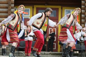 Participants of festival ”Easter in Kosmach”