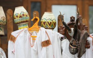 Ukrainian embroidered shirts and pastalas