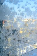 Hoarfrost on glass