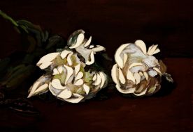 Репродукція з використанням сиру картини Едуарда Мане «Білі піони»