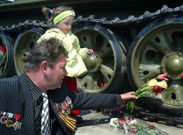Little girl with grandad