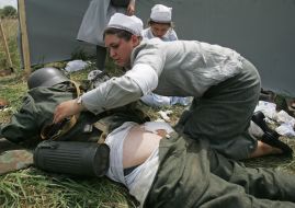 Раненный солдат