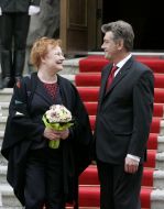 Viktor Yushchenko and Tarja Halonen