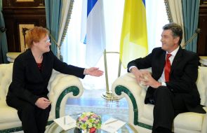 Viktor Yushchenko and Tarja Halonen