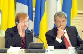 Viktor Yushchenko and Tarja Halonen