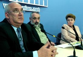 Mikhail Malyshko, Mikhail Kumok and Tatyana Goncharova