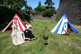 Girls in medieval suits