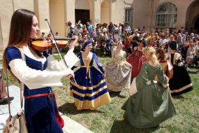 Girls in medieval suits