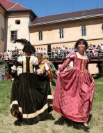 Girls in medieval suits