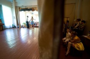 Pupils of Zhytomir school-boarding-school for deaf children