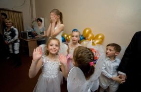 Pupils of Zhytomir school-boarding-school for deaf children