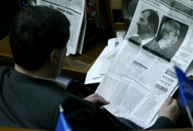 People’s deputy reads a newspaper