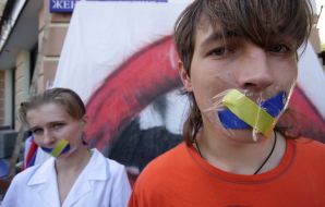 Акция протеста против украинизации образования