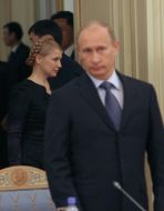 Yuliya Timoshenko and Vladimir Putin
