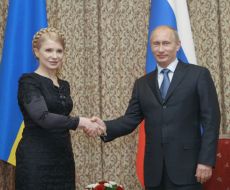 Yuliya Timoshenko and Vladimir Putin