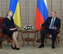Yuliya Timoshenko and Vladimir Putin