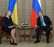 Yuliya Timoshenko and Vladimir Putin