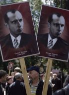 Placards with Stepan Bandera picture