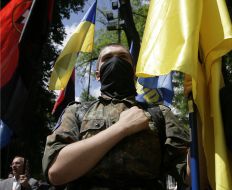Participant of celebration of the Heroes Holiday in Kiev