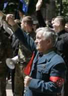 Participants of celebration of the Heroes Holiday in Kiev